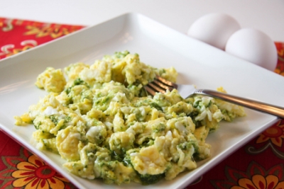 Pesto Scrambled Eggs